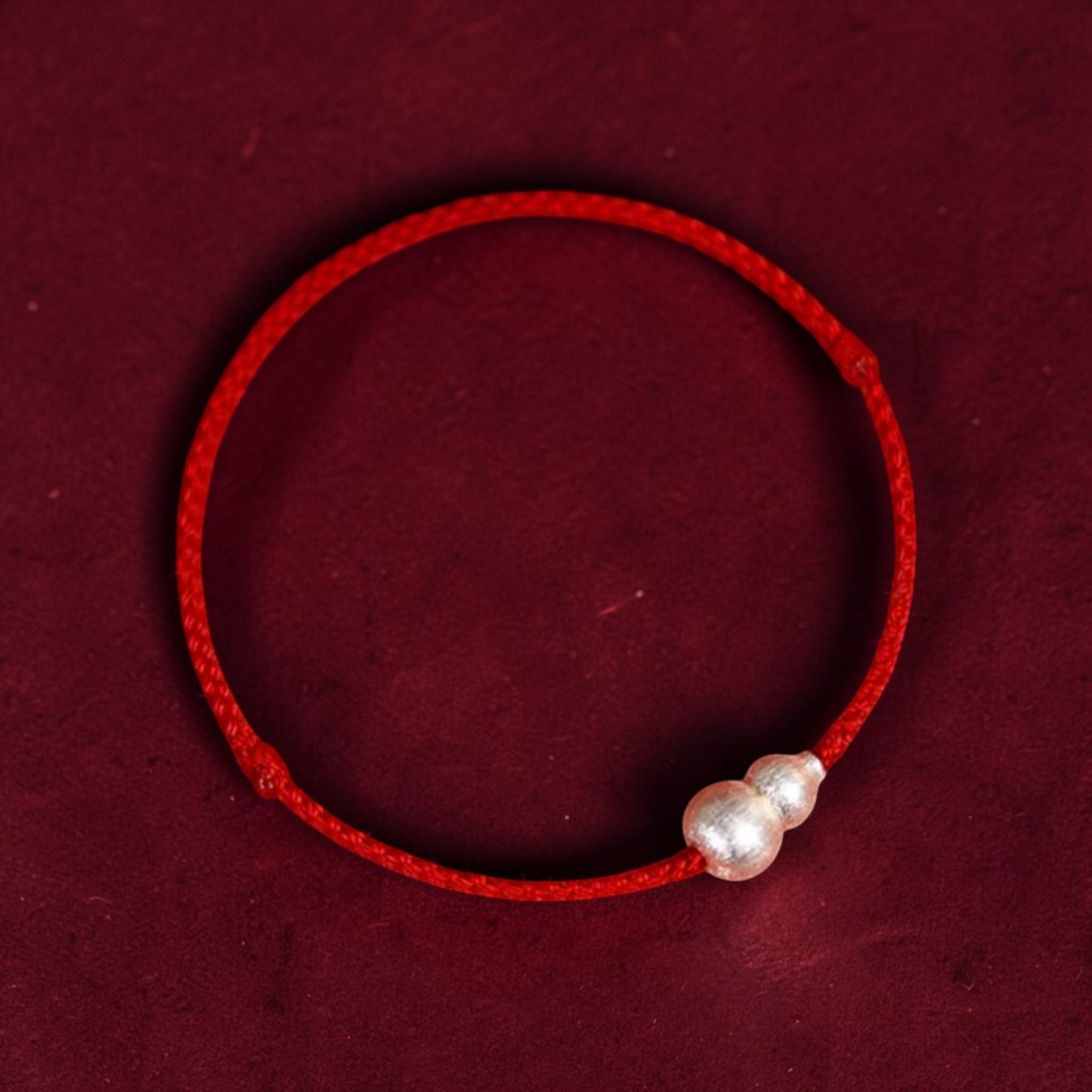 s925 Sterling Silver Traditional Chinese Style Small Gourd Woven Braided Bracelet Anklet