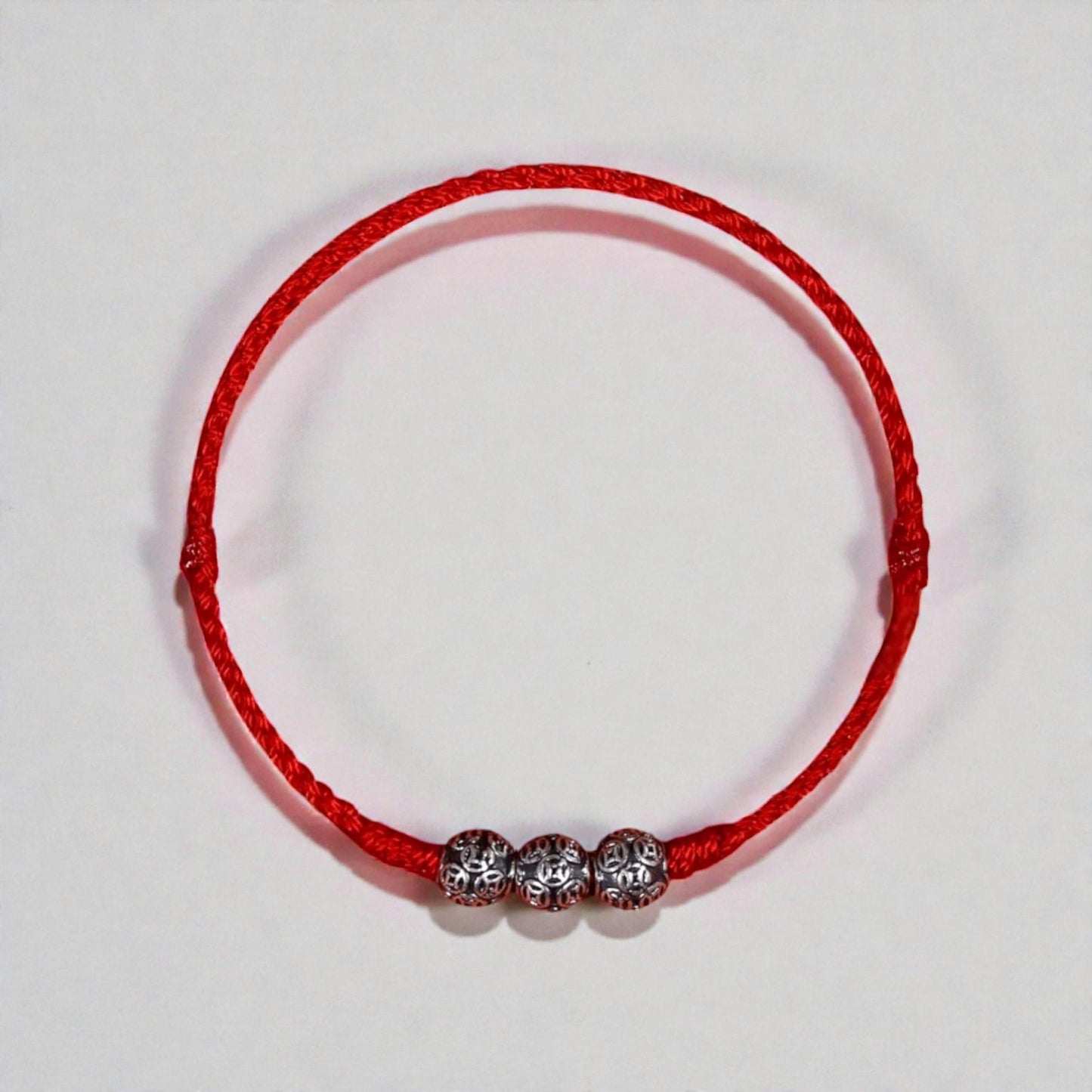 999 Real Silver Chinese Coins Woven Braided Bracelet Anklet