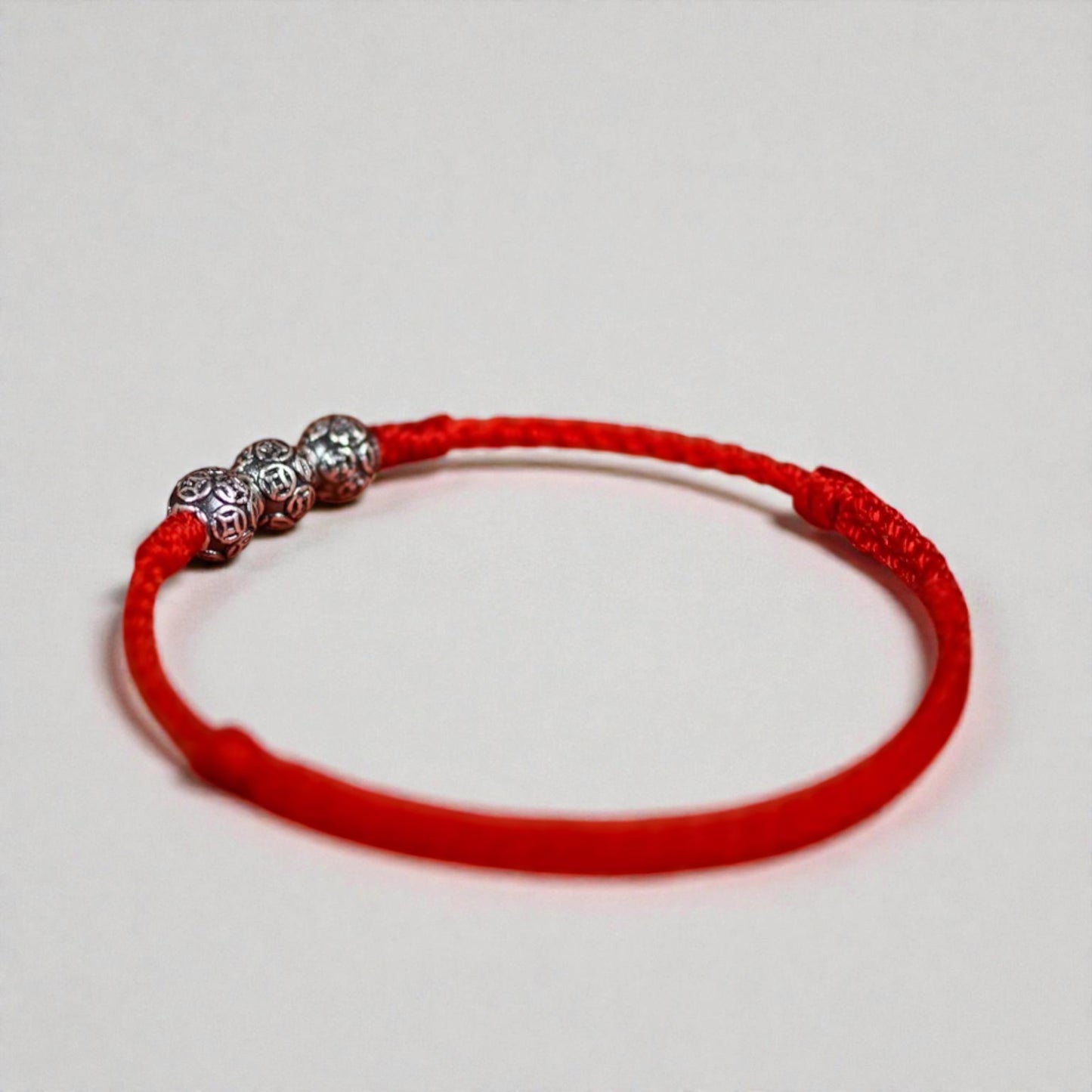 999 Real Silver Chinese Coins Woven Braided Bracelet Anklet
