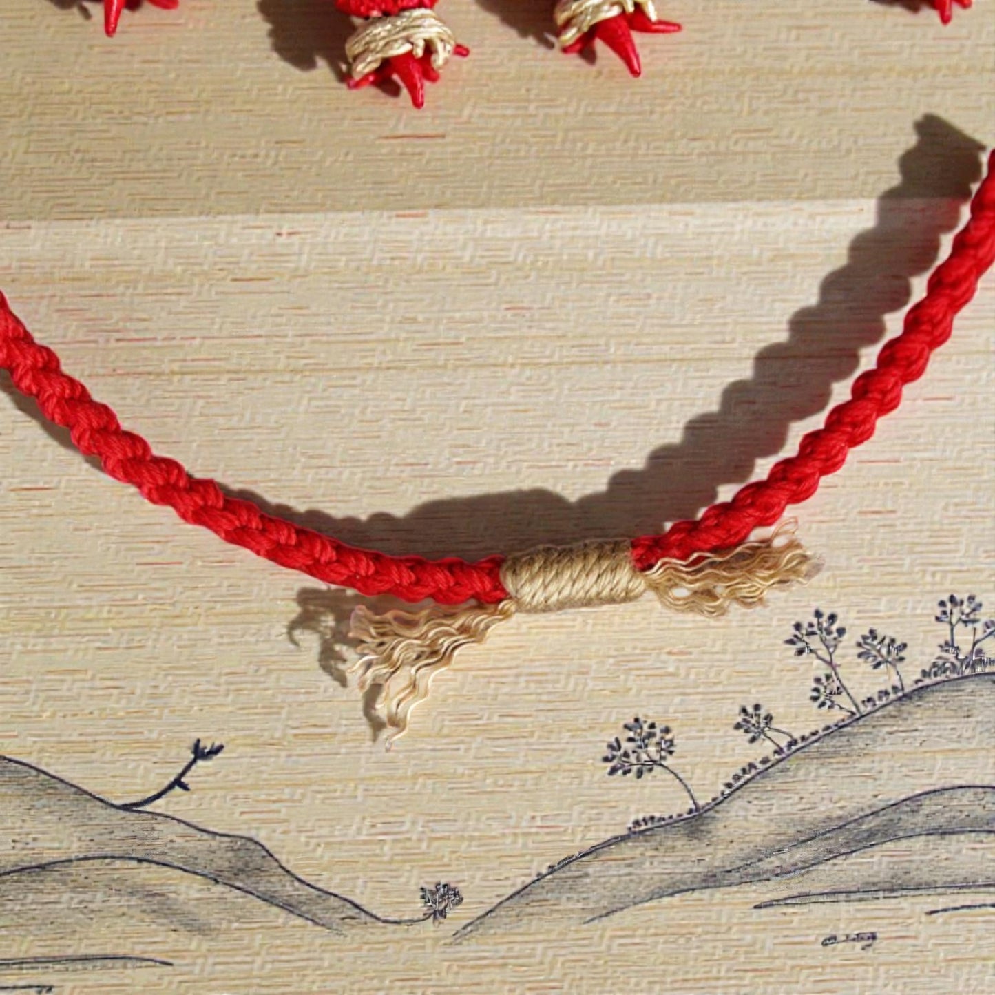 s925 Sterling Silver Old Fashion Mountain Spirit Charm Tibetan Woven Guardian Bracelet