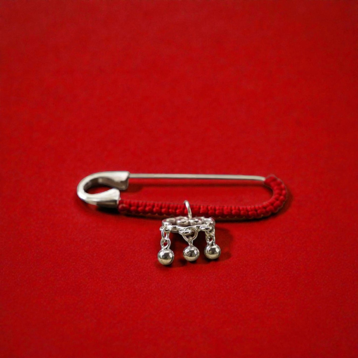 s925 Sterling Silver Bell Ruyi Lock Pin Brooch Baby Babyshower Gift
