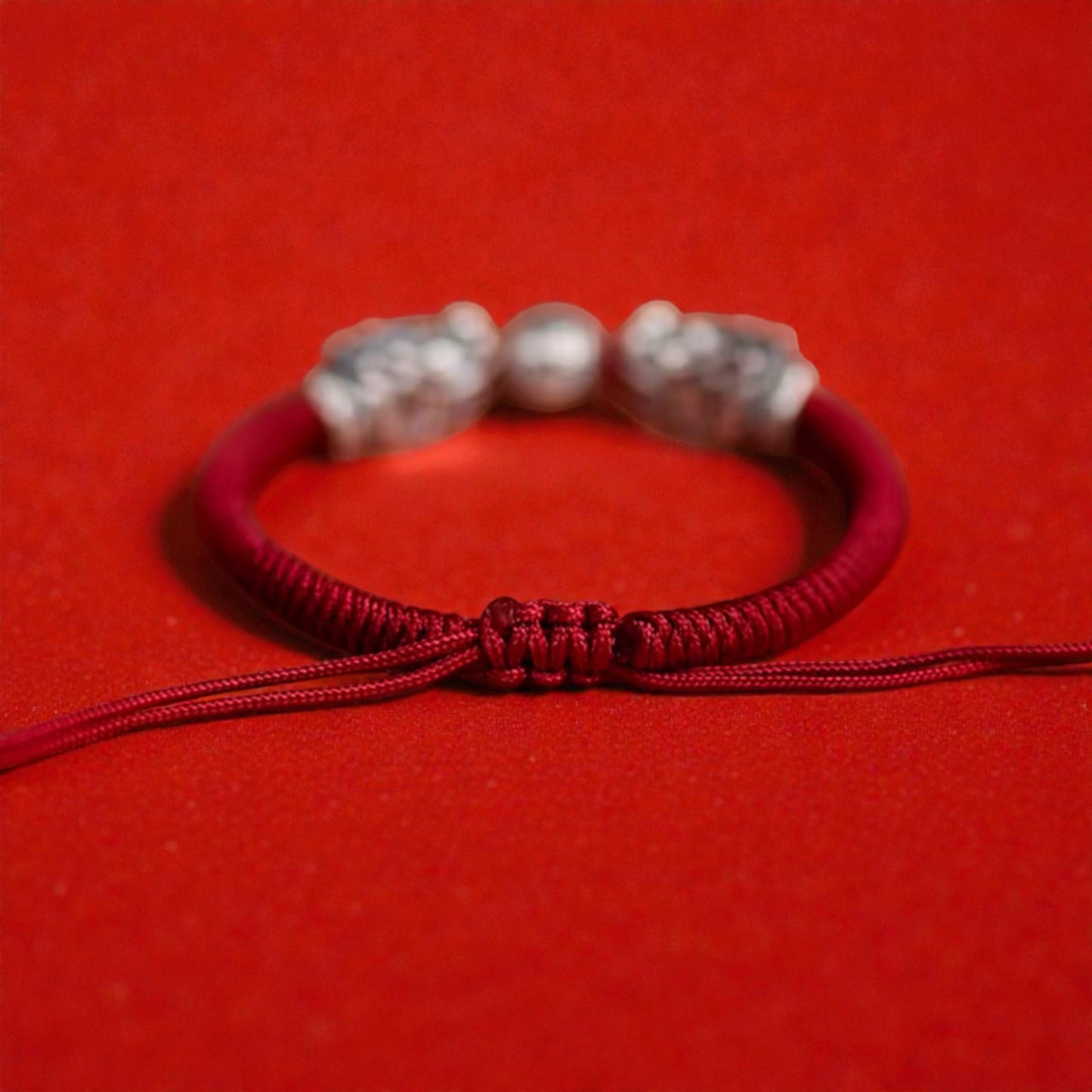 999 Real Silver Dragon Head The Six-Syllable Mantra Charm Hand Braided Bracelet