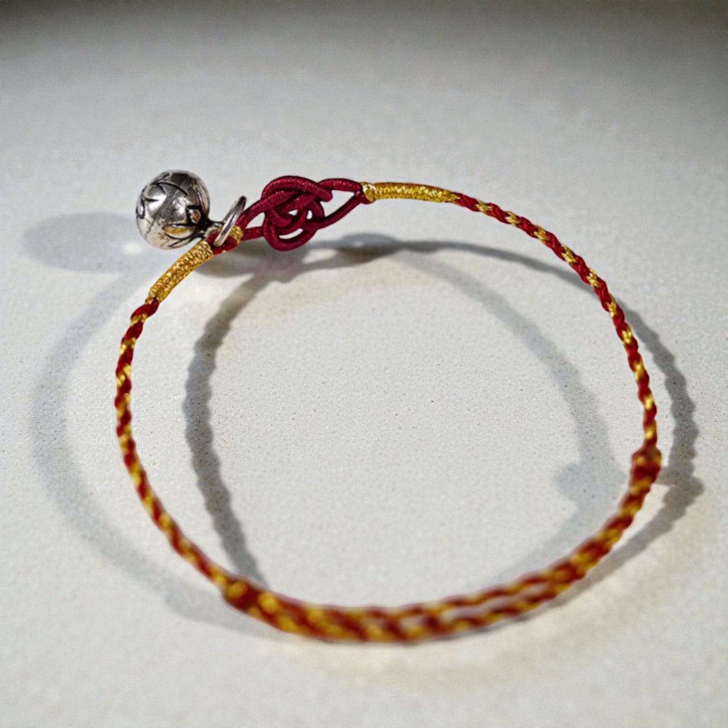s925 Sterling Silver Bell Charm Braided Rope Bracelet and Anklet