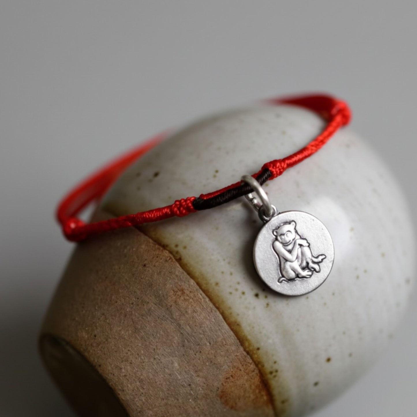 999 Real Silver Zodiac Chinese Animal Charm Hand Braided Woven Bracelet