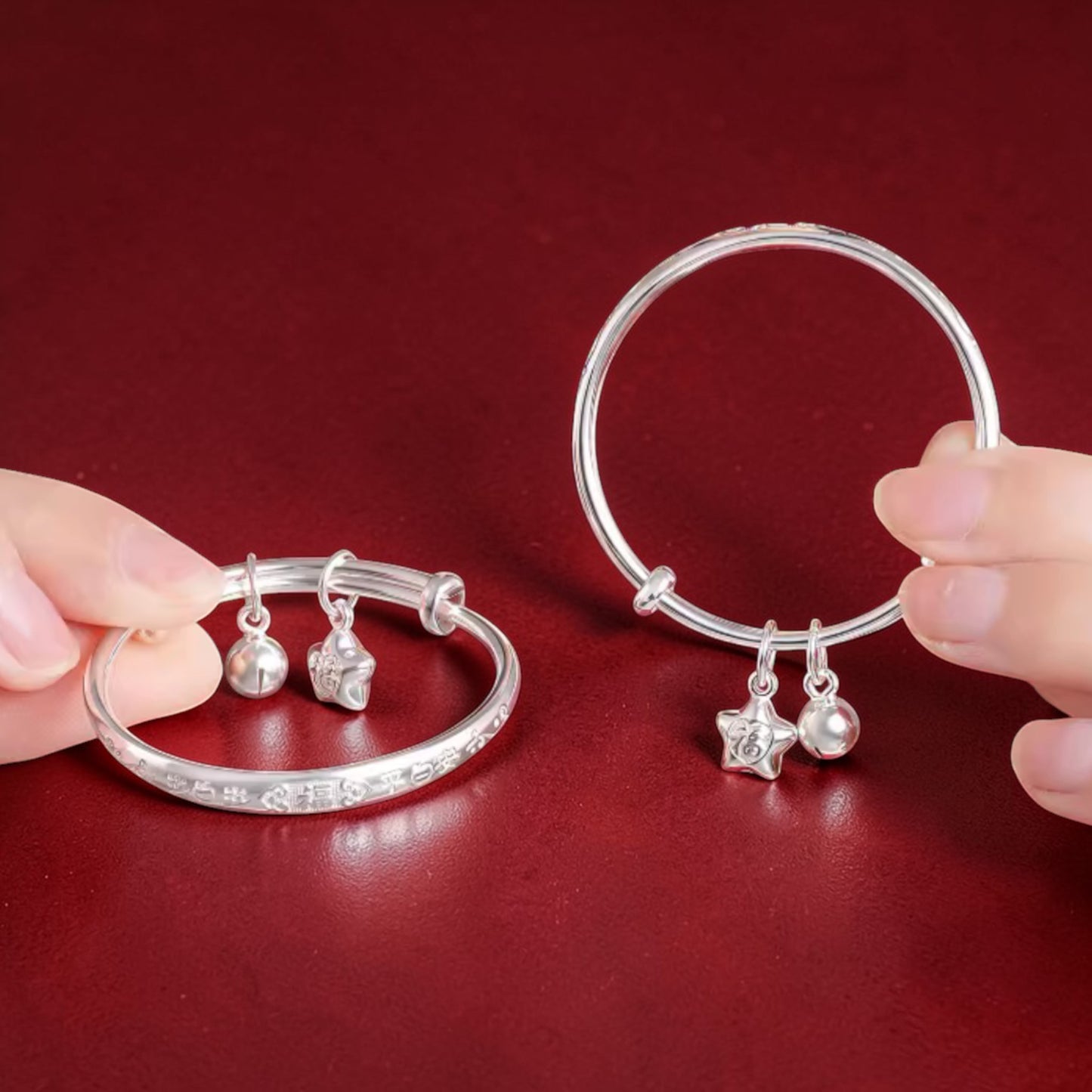 999 Pure Silver Bracelet for Children Newborn Birthday Gift Baby Shower Gift