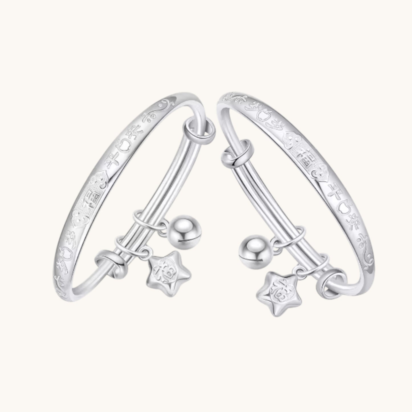 999 Pure Silver Bracelet for Children Newborn Birthday Gift Baby Shower Gift