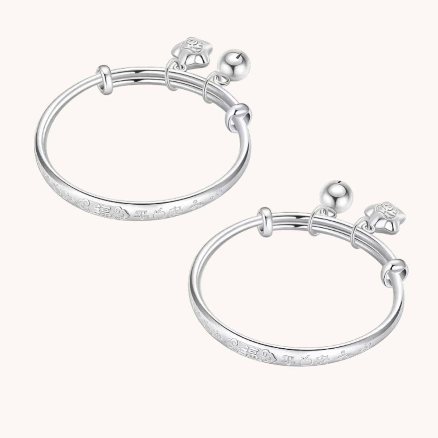 999 Pure Silver Bracelet for Children Newborn Birthday Gift Baby Shower Gift