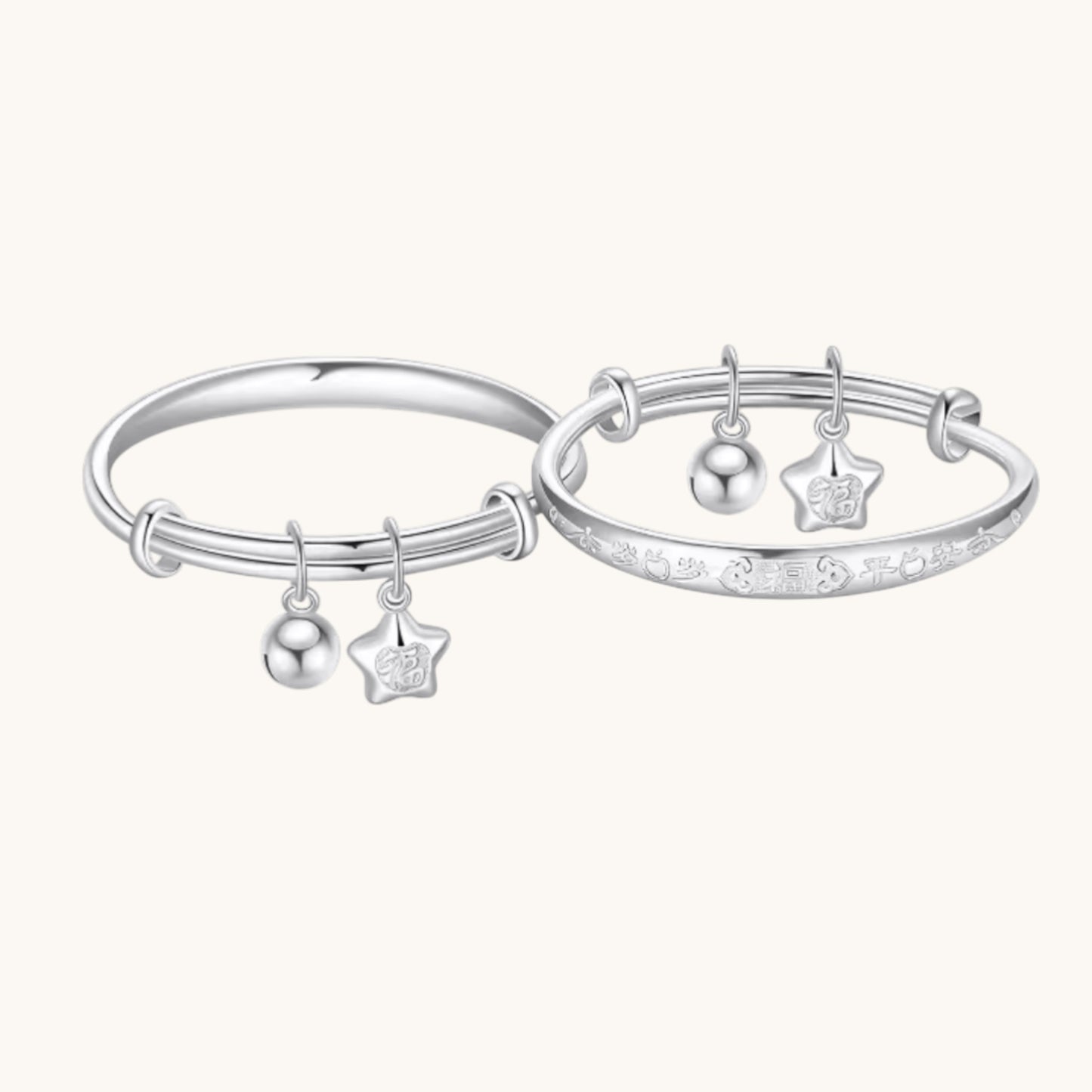 999 Pure Silver Bracelet for Children Newborn Birthday Gift Baby Shower Gift