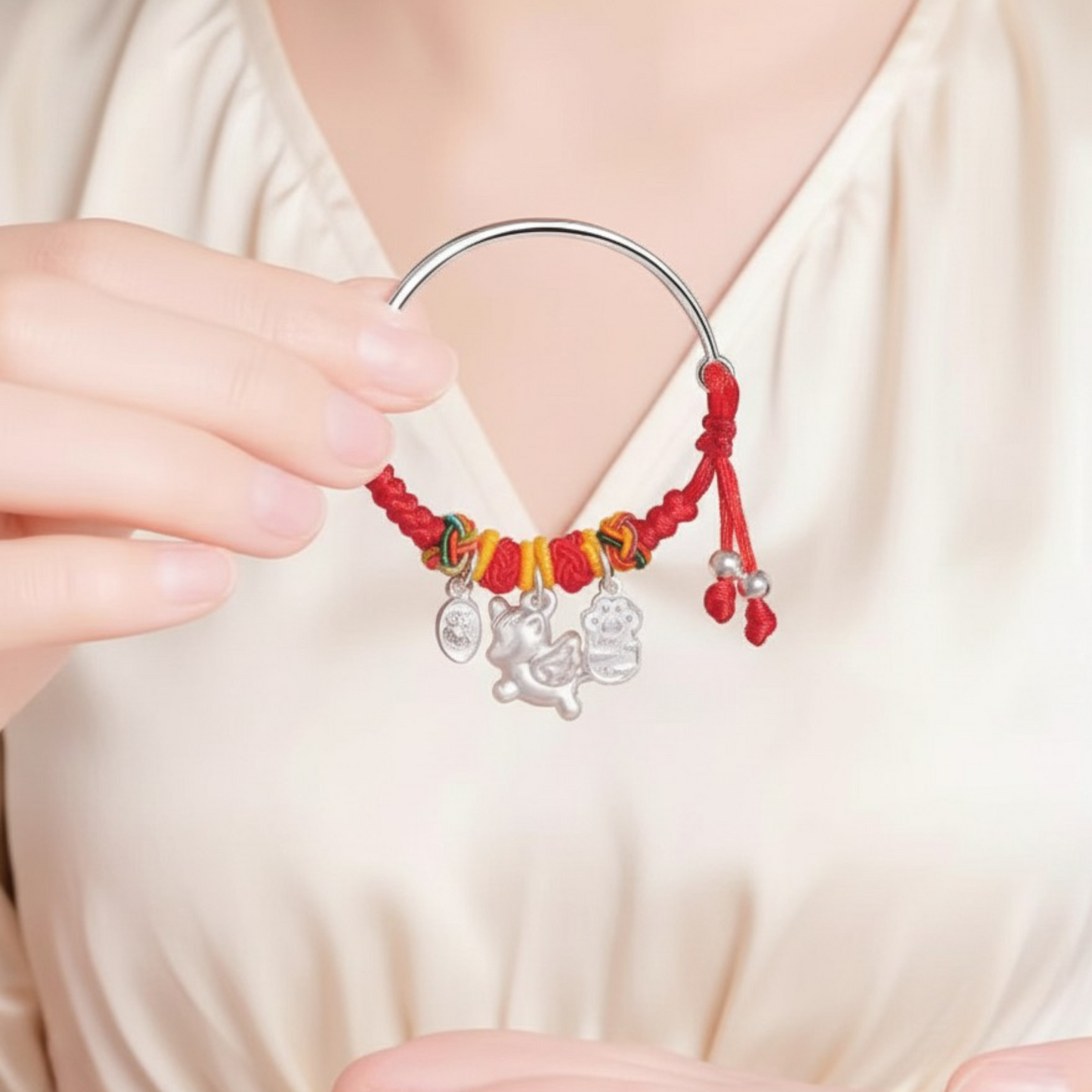 999 Pure Silver Bracelet Necklace for Children Newborn Birthday Gift Baby Shower Gift