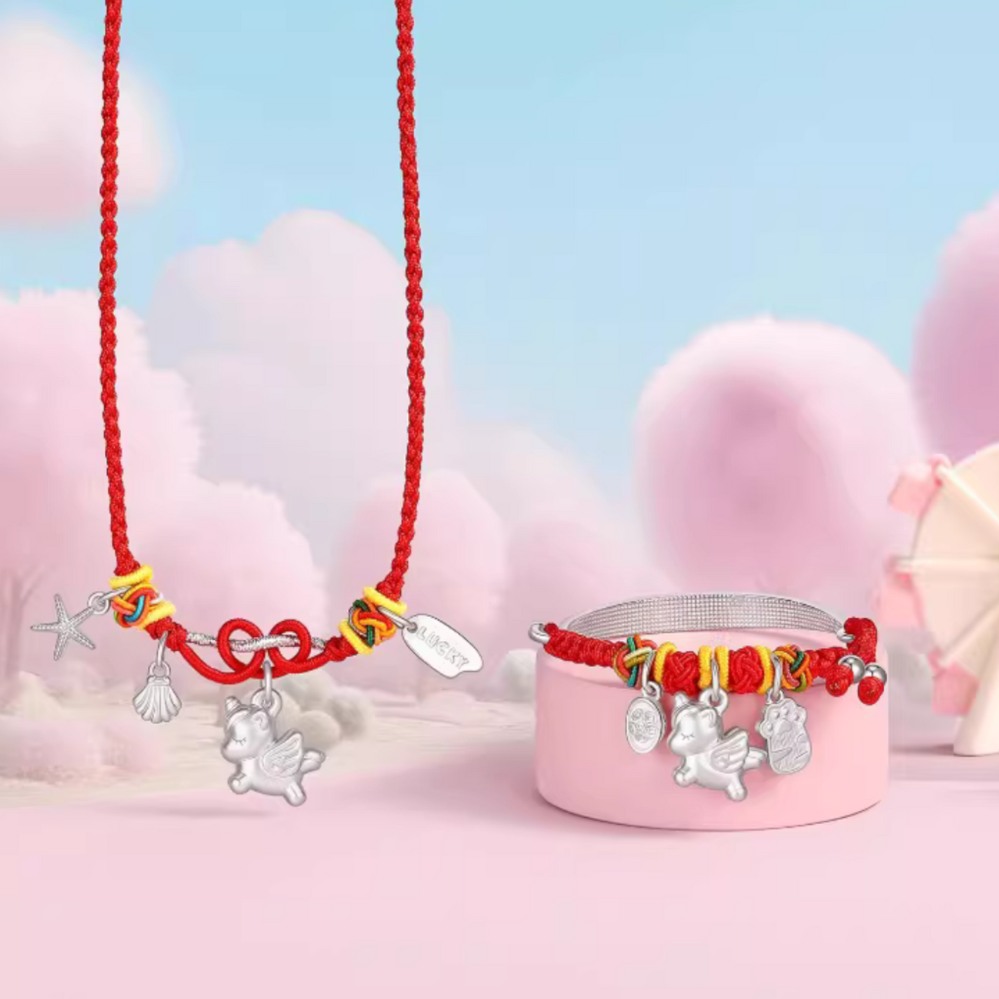 999 Pure Silver Bracelet Necklace for Children Newborn Birthday Gift Baby Shower Gift