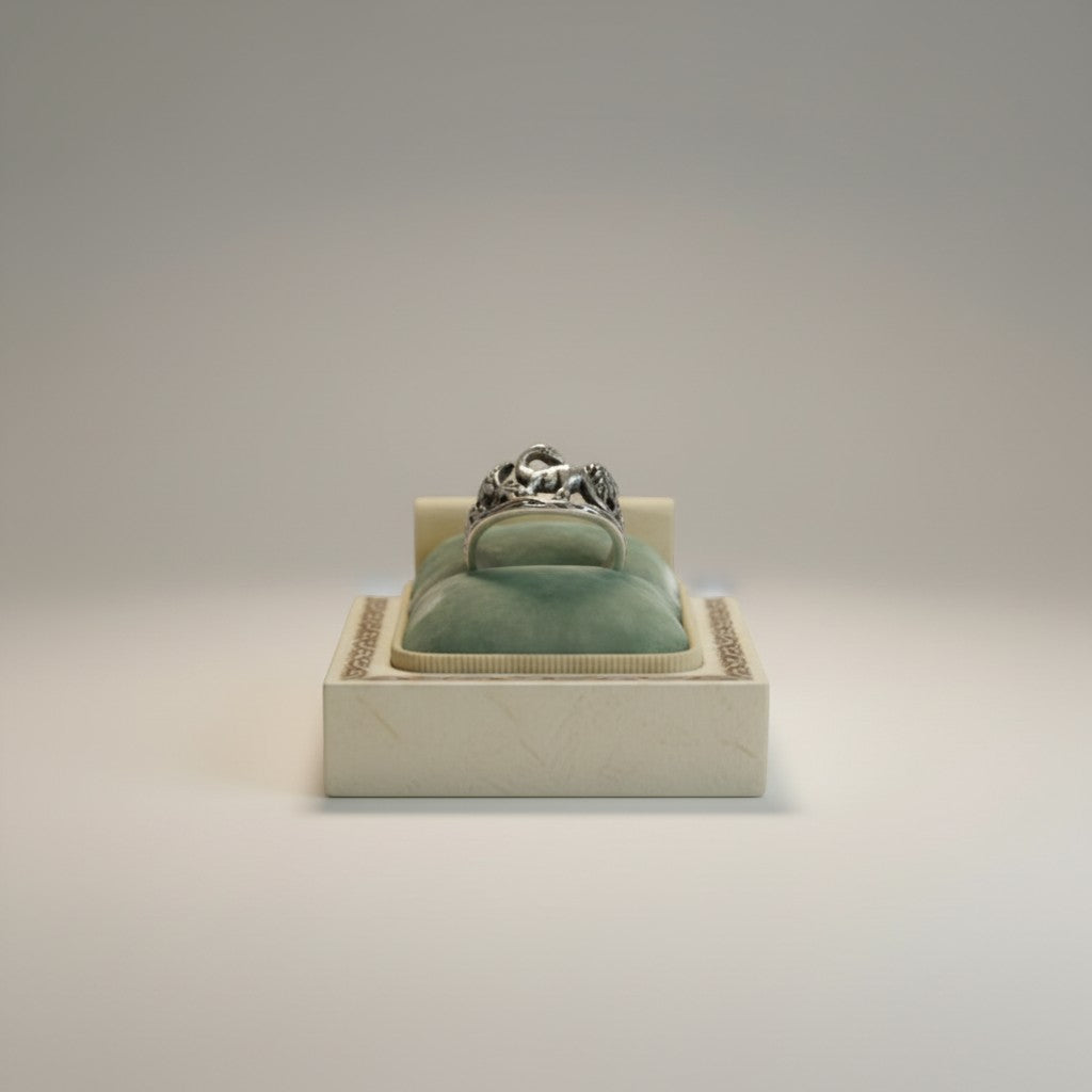 S925 Sterling Silver Dinosaur Retro-Style Ring