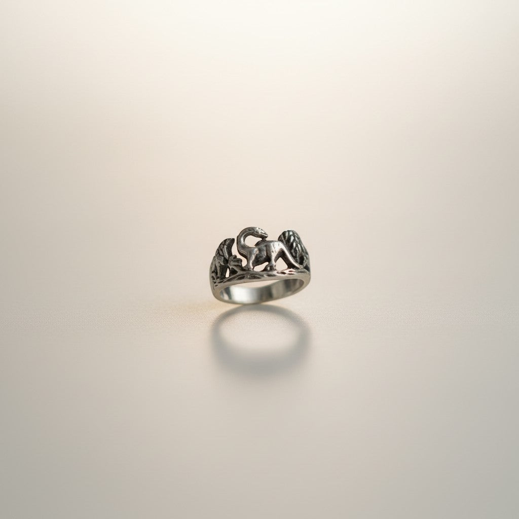S925 Sterling Silver Dinosaur Retro-Style Ring