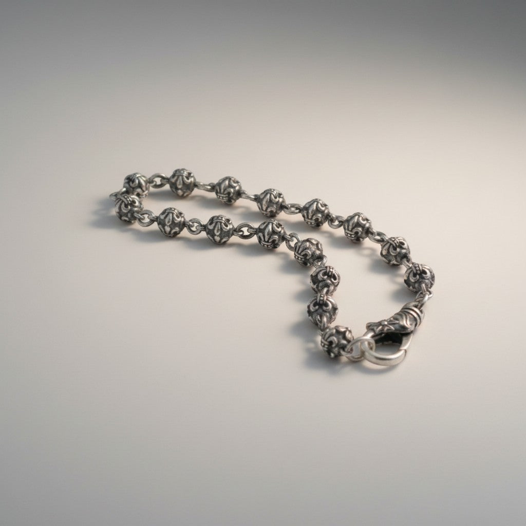 S925 Sterling Silver Infinite Loop Planet Iris Retro Element Bracelet