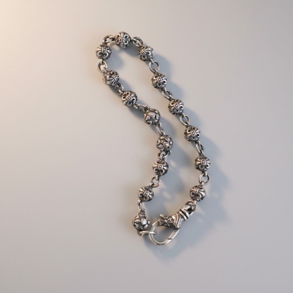 S925 Sterling Silver Infinite Loop Planet Iris Retro Element Bracelet
