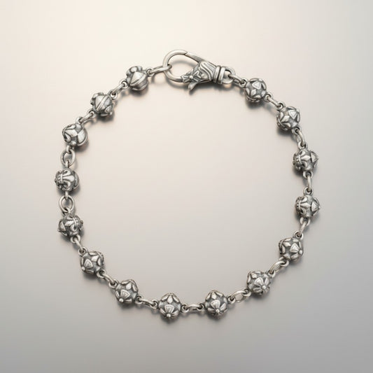 S925 Sterling Silver Infinite Loop Planet Iris Retro Element Bracelet