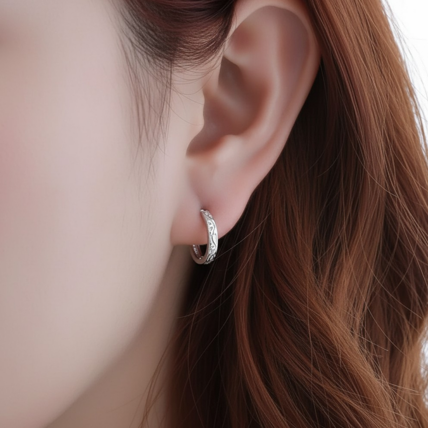 S925 Sterling Silver Minimal Style Hoop Earrings