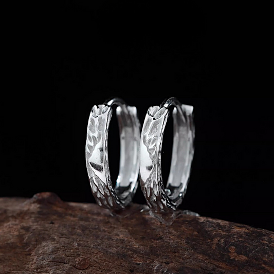 S925 Sterling Silver Minimal Style Hoop Earrings