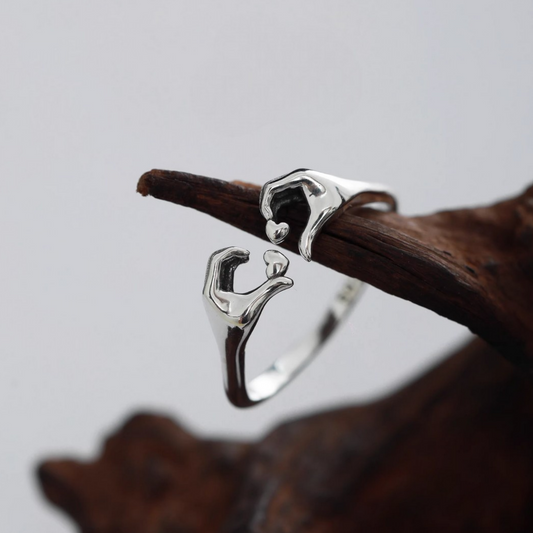 S925 Sterling Silver Vintage Heart Ring