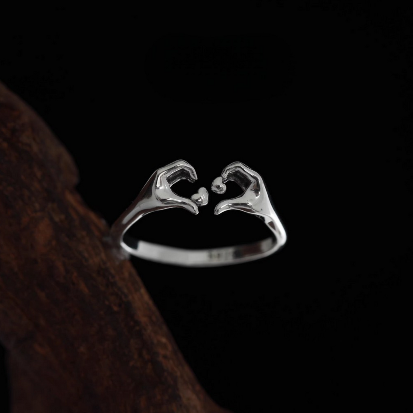 S925 Sterling Silver Vintage Heart Ring