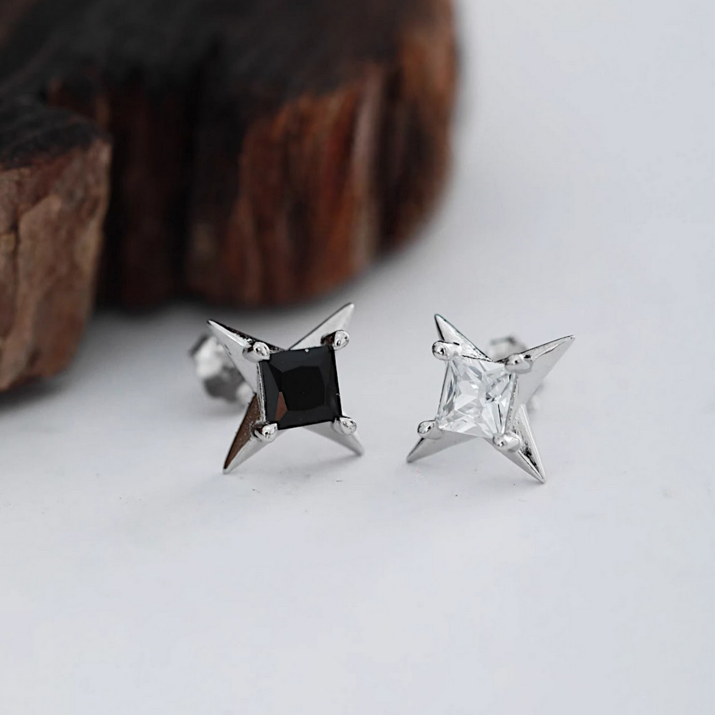 S925 Sterling Silver Star Luminous Stud Earrings