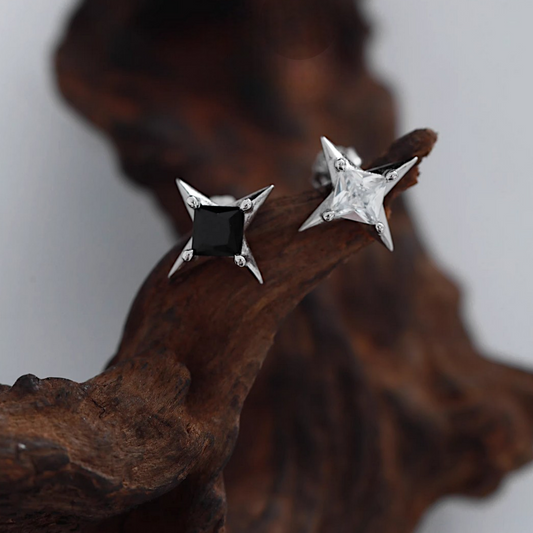 S925 Sterling Silver Star Luminous Stud Earrings