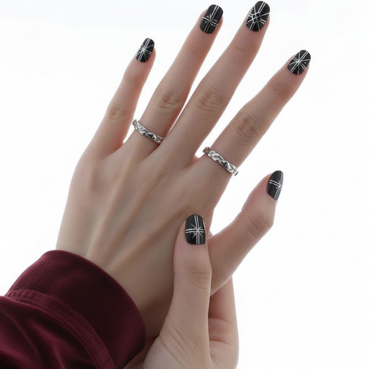 s999 Silver Broken Glacier Couple Ring