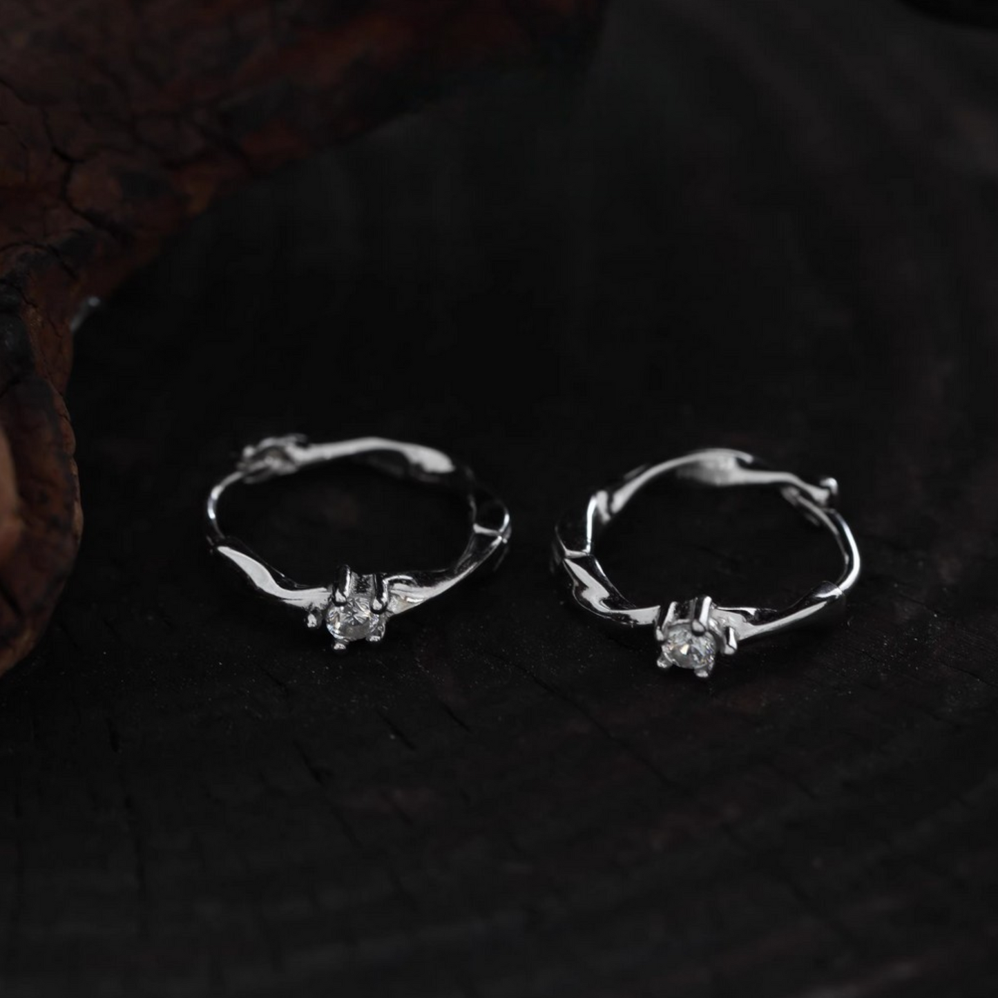 999 Silver Minimal Style Hoop Earrings