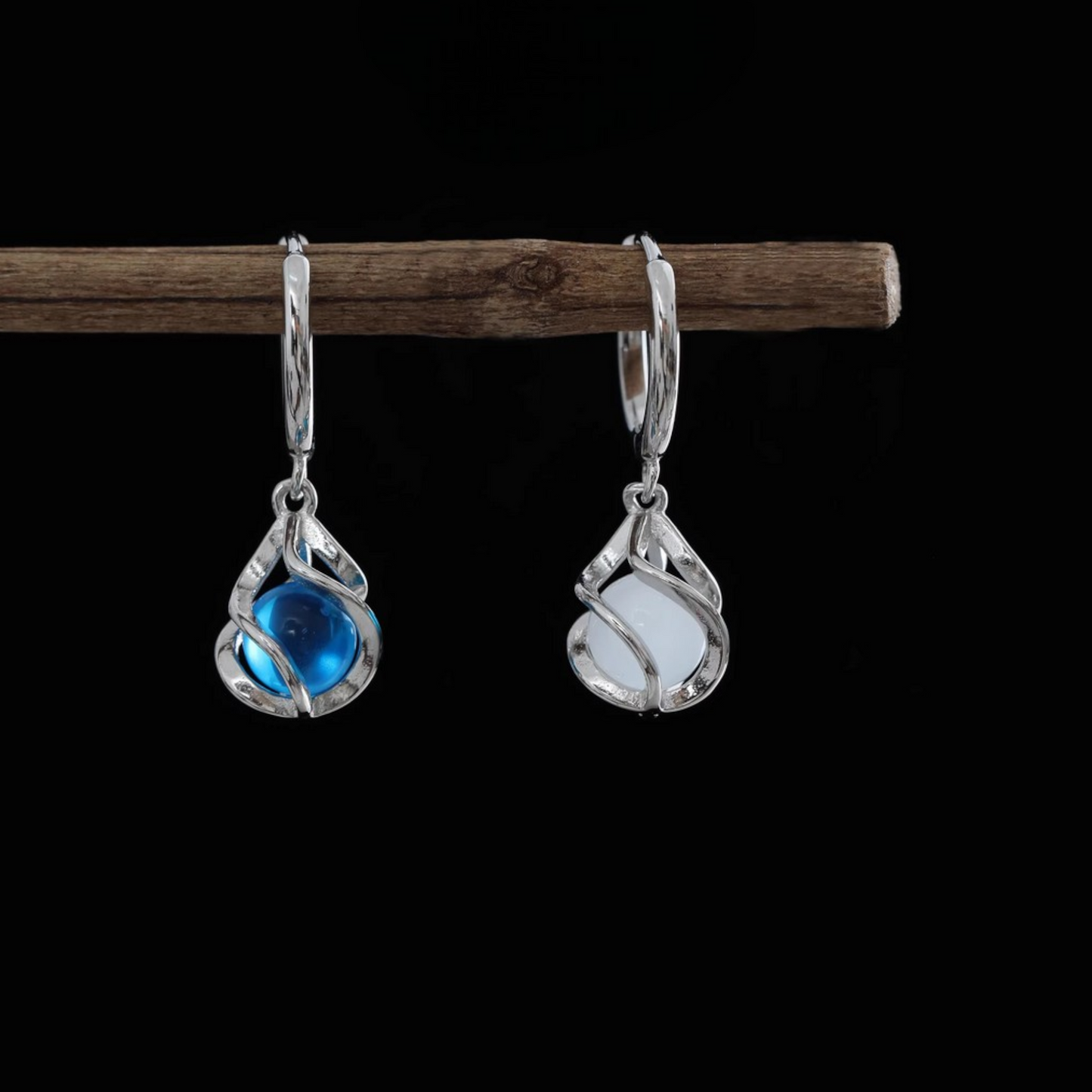 S925 Sterling Silver Elegant Dangle Hoop Earrings