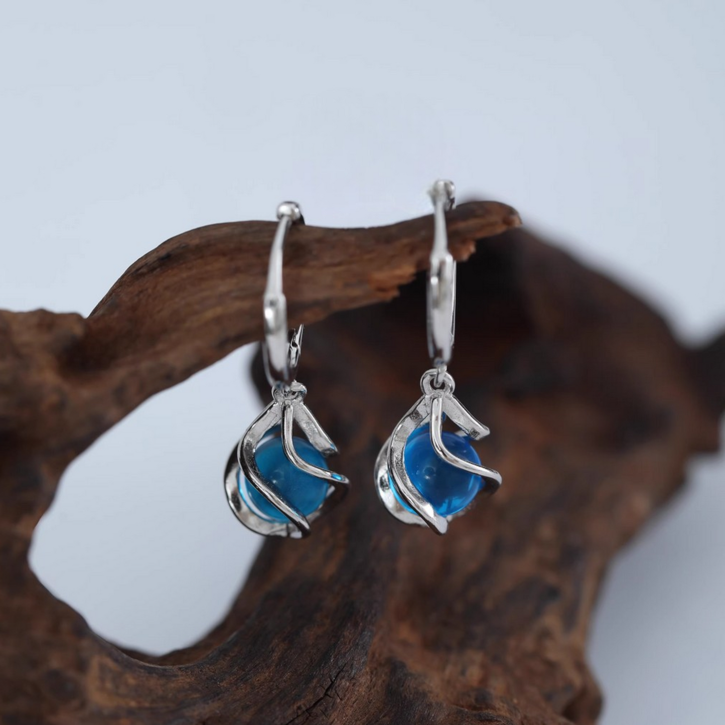 S925 Sterling Silver Elegant Dangle Hoop Earrings