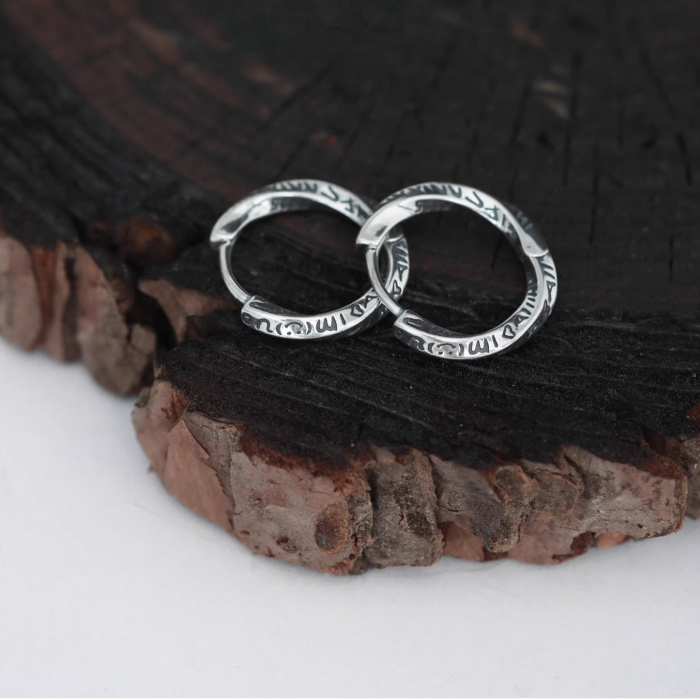 s925 Sterling Silver Smiley Face Hoop Earrings
