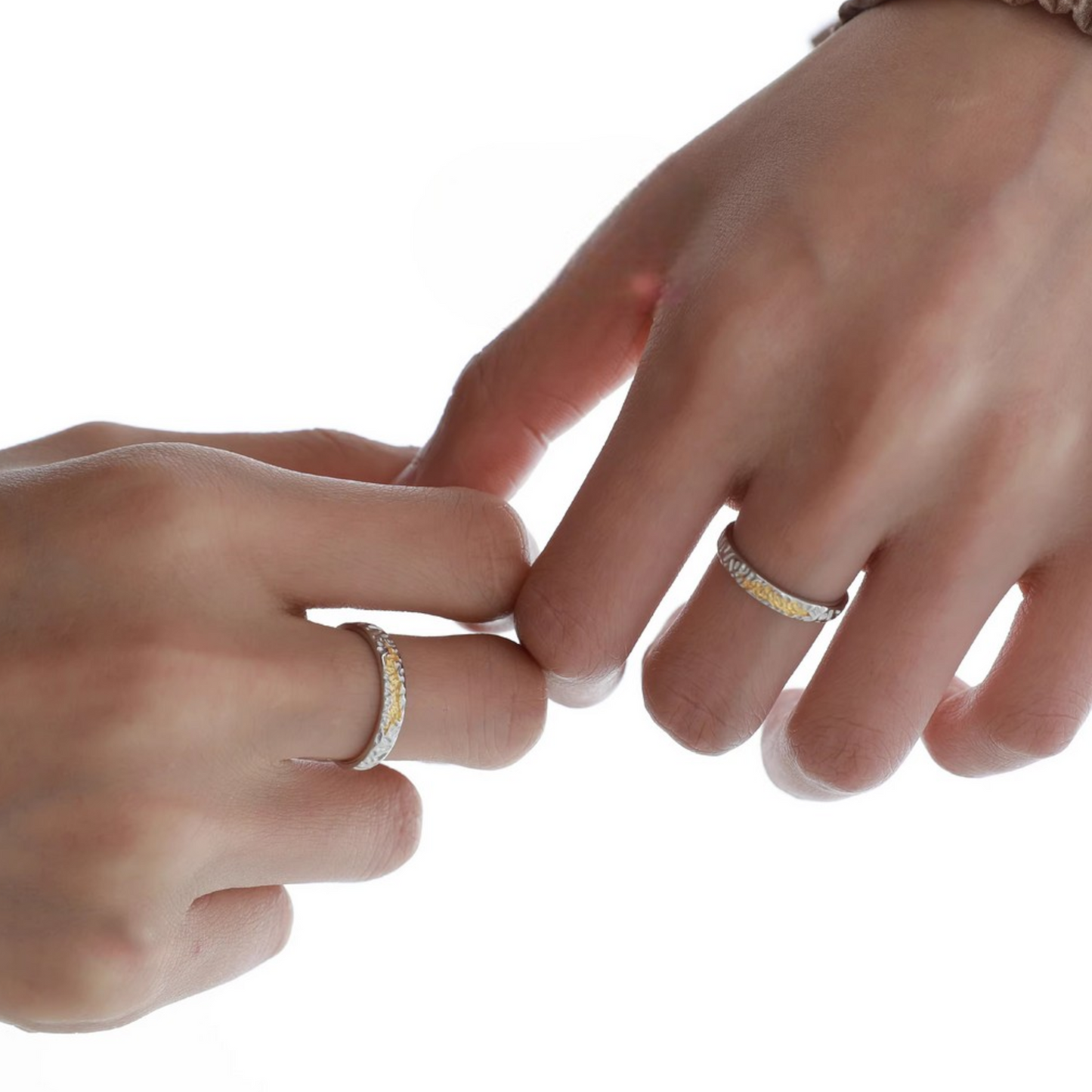 s925 Sterling Silver Minimal Couple Ring Band