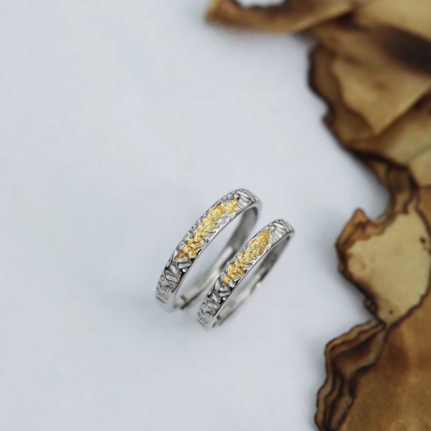 s925 Sterling Silver Minimal Couple Ring Band