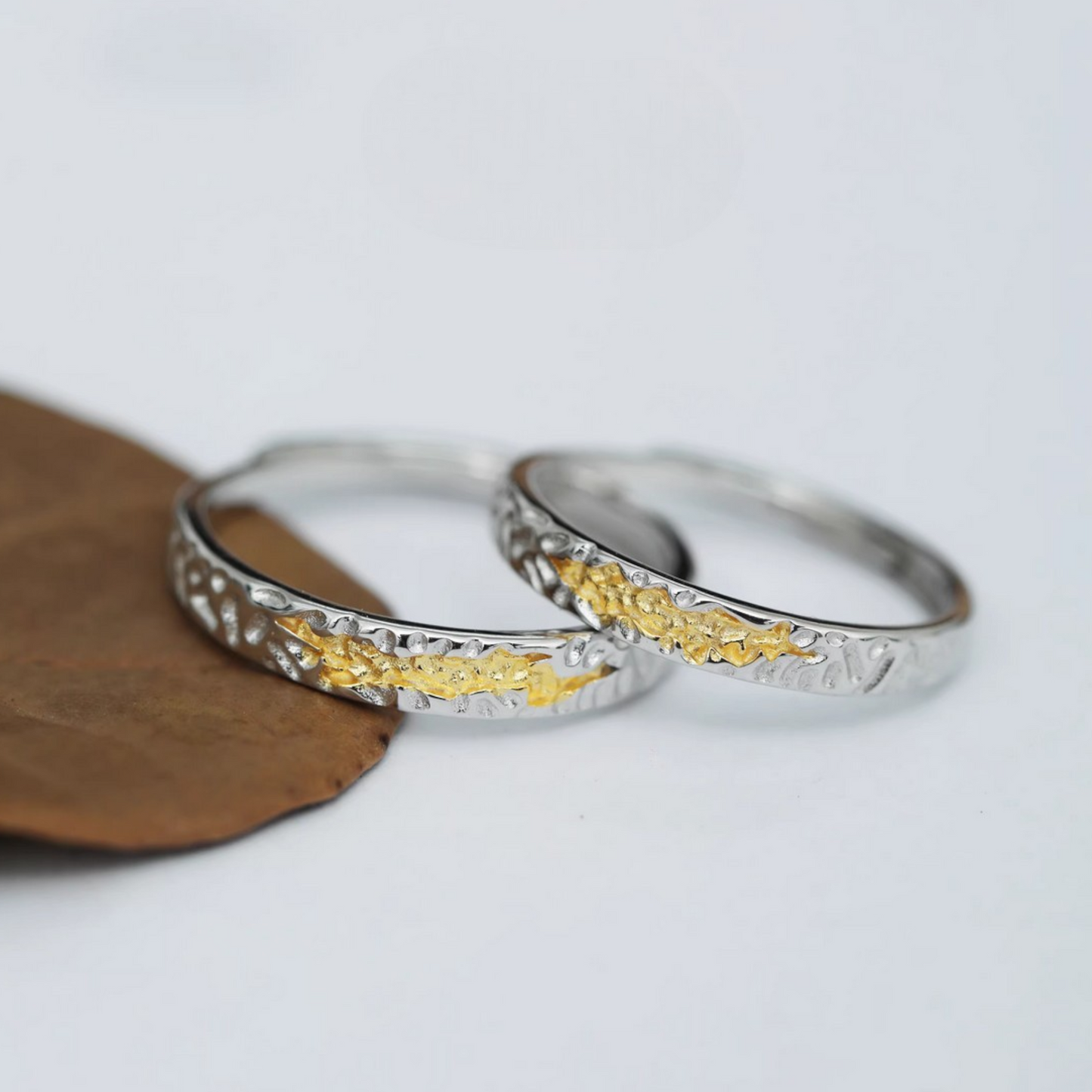 s925 Sterling Silver Minimal Couple Ring Band