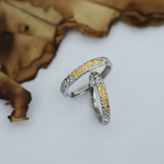 s925 Sterling Silver Minimal Couple Ring Band