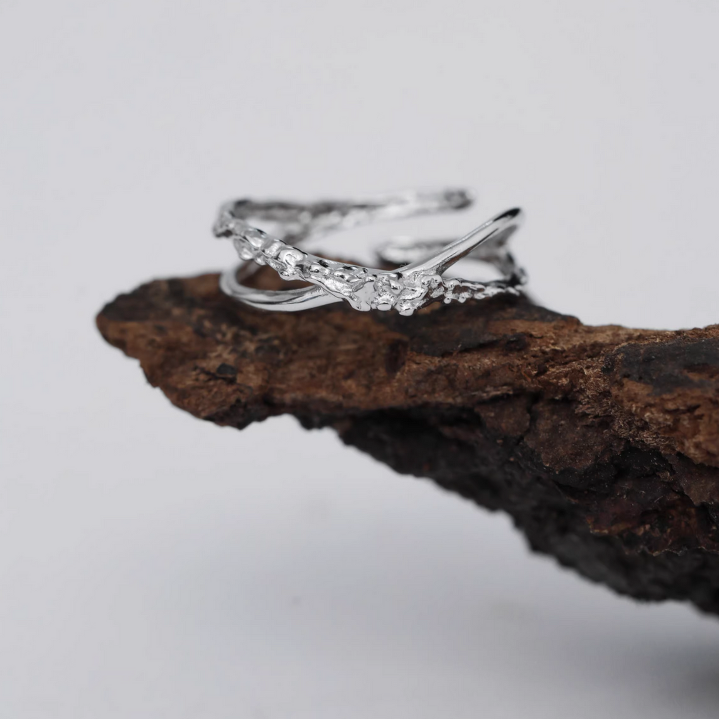 s925 Sterling Silver Minimalist Stacking X Shape Ring