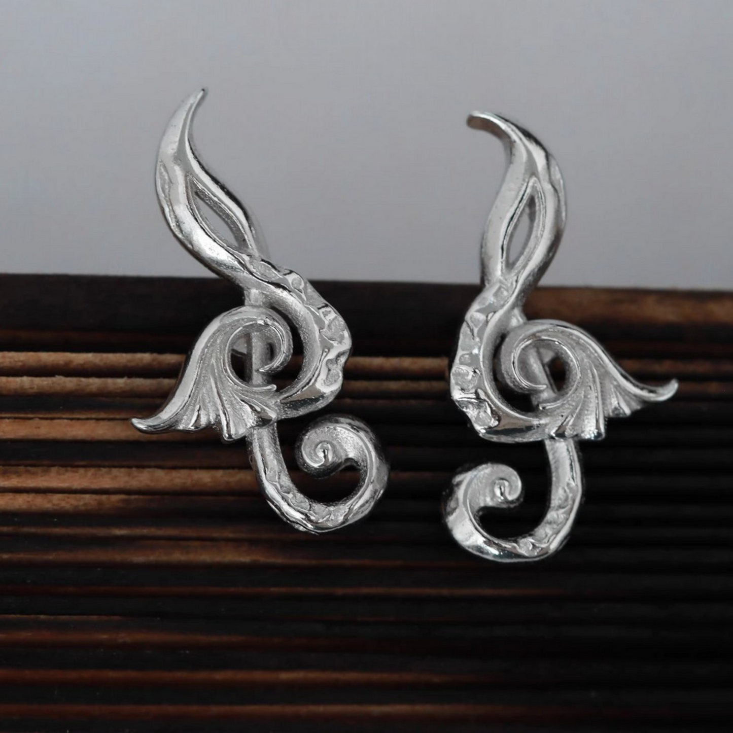 S925 Sterling Silver Music Note Earrings