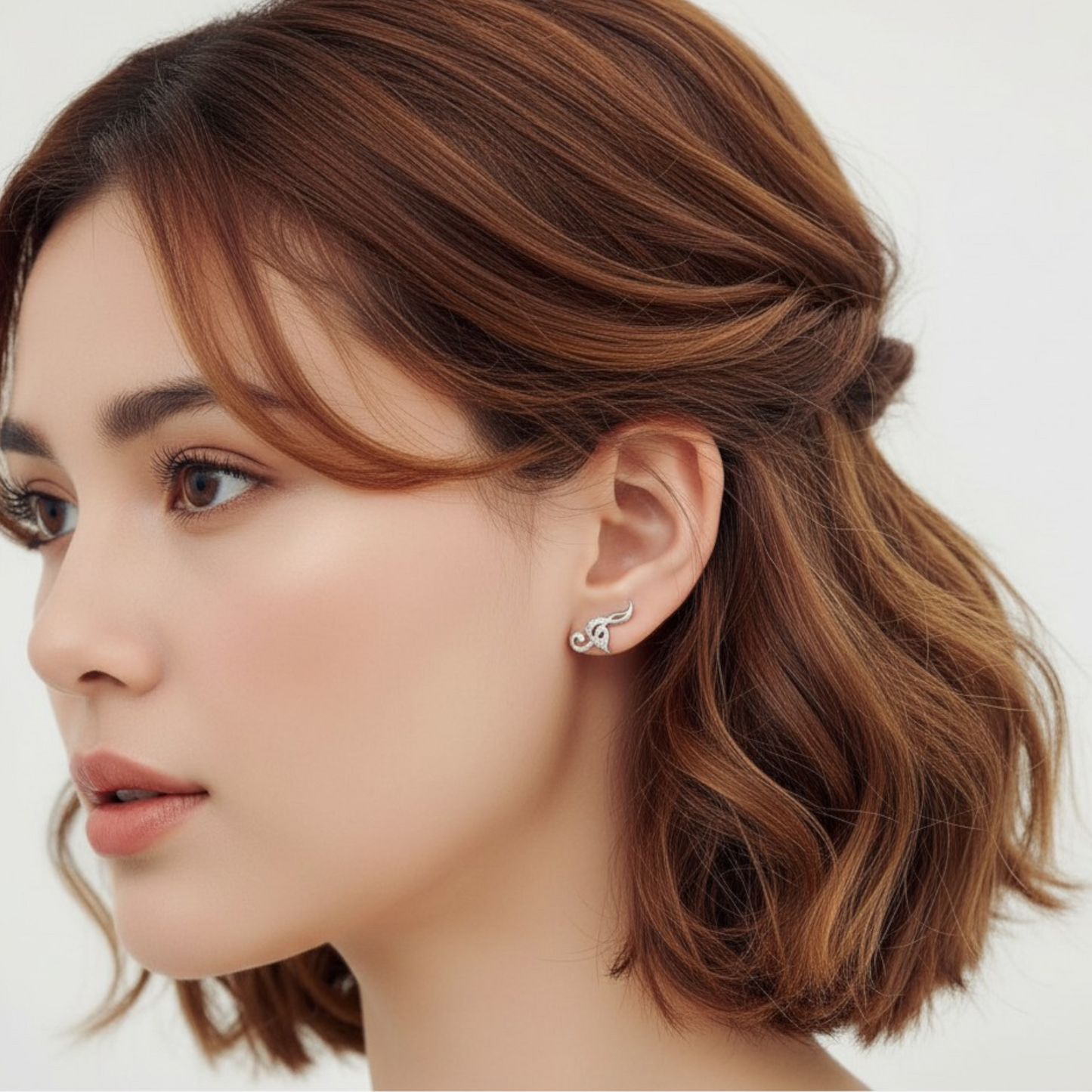 S925 Sterling Silver Music Note Earrings