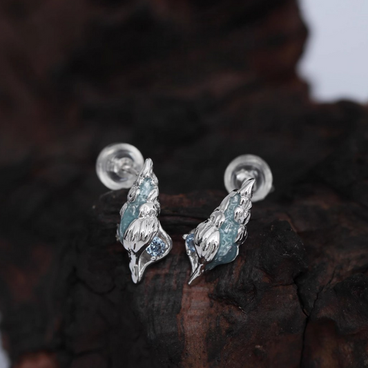 S925 Sterling Silver Ocean Inspired Sea Shell Earrings