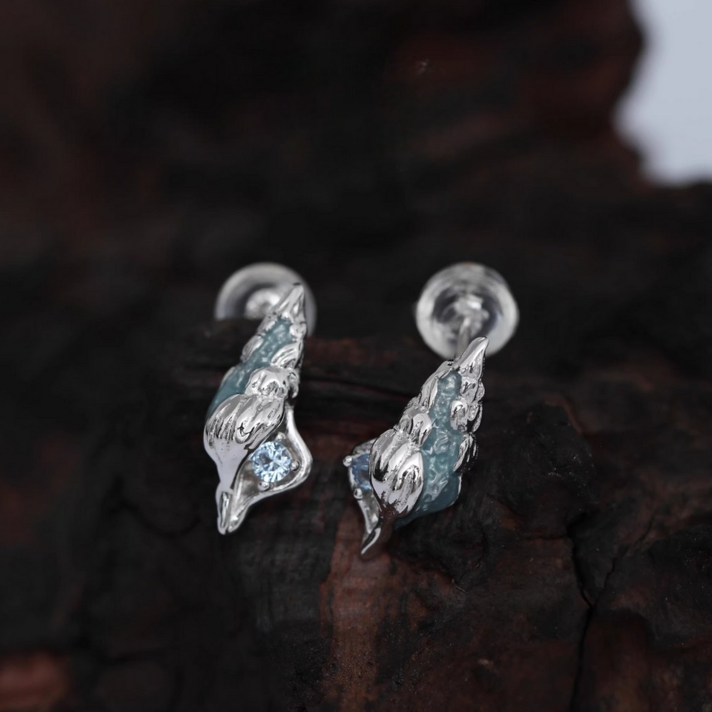 S925 Sterling Silver Ocean Inspired Sea Shell Earrings