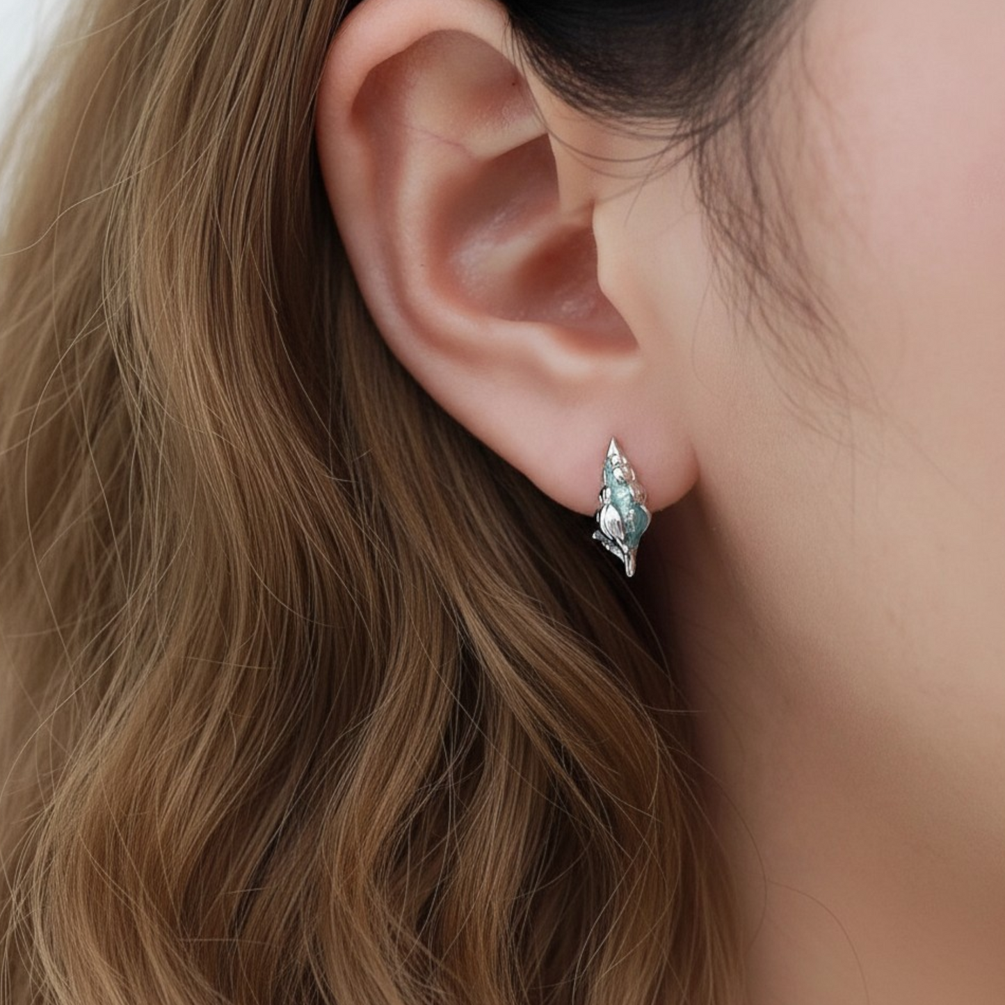 S925 Sterling Silver Ocean Inspired Sea Shell Earrings