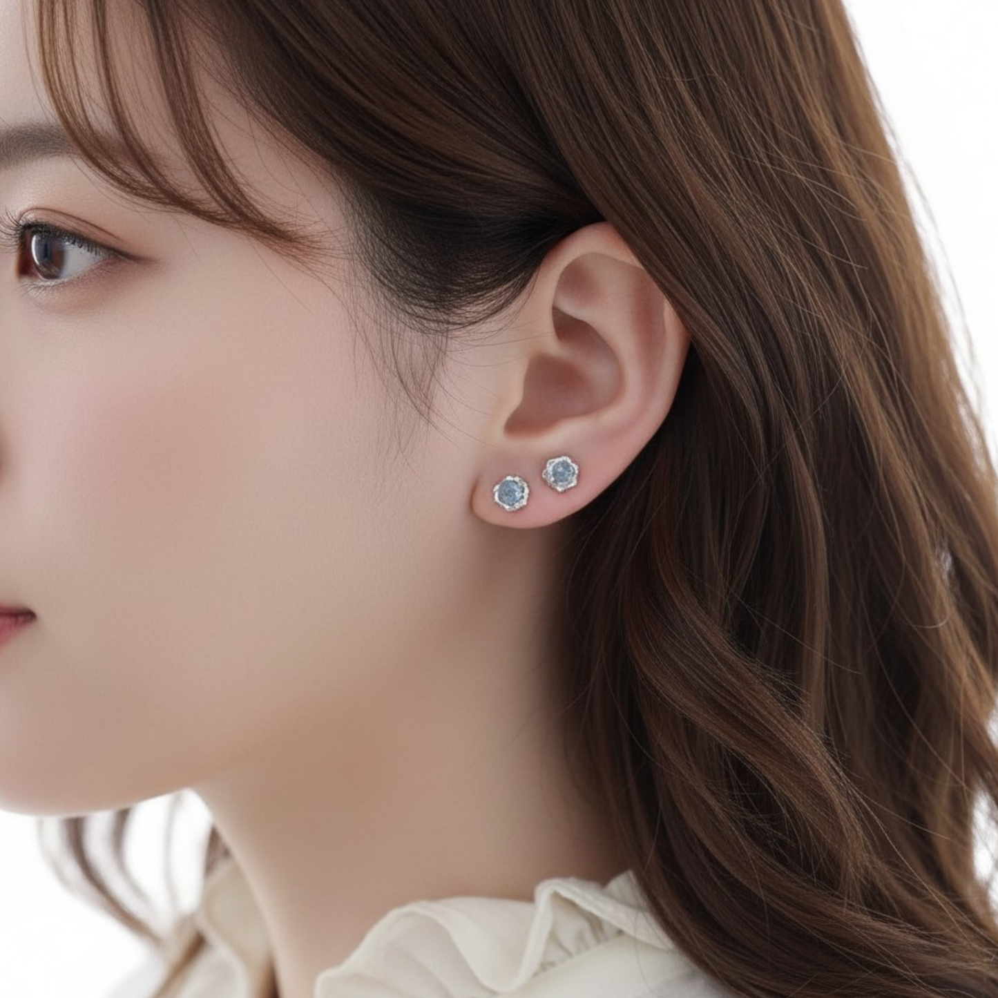 S925 Sterling Silver Ocean Inspired Stud Earrings