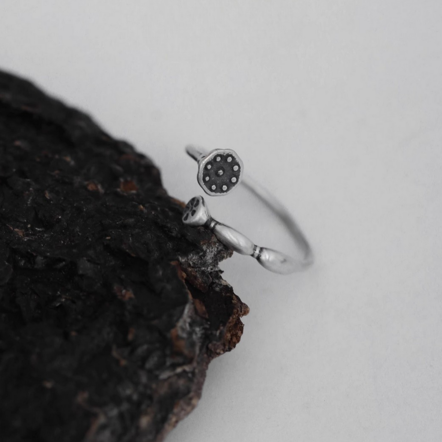 s925 Sterling Silver Reborn Lotus Root Ring