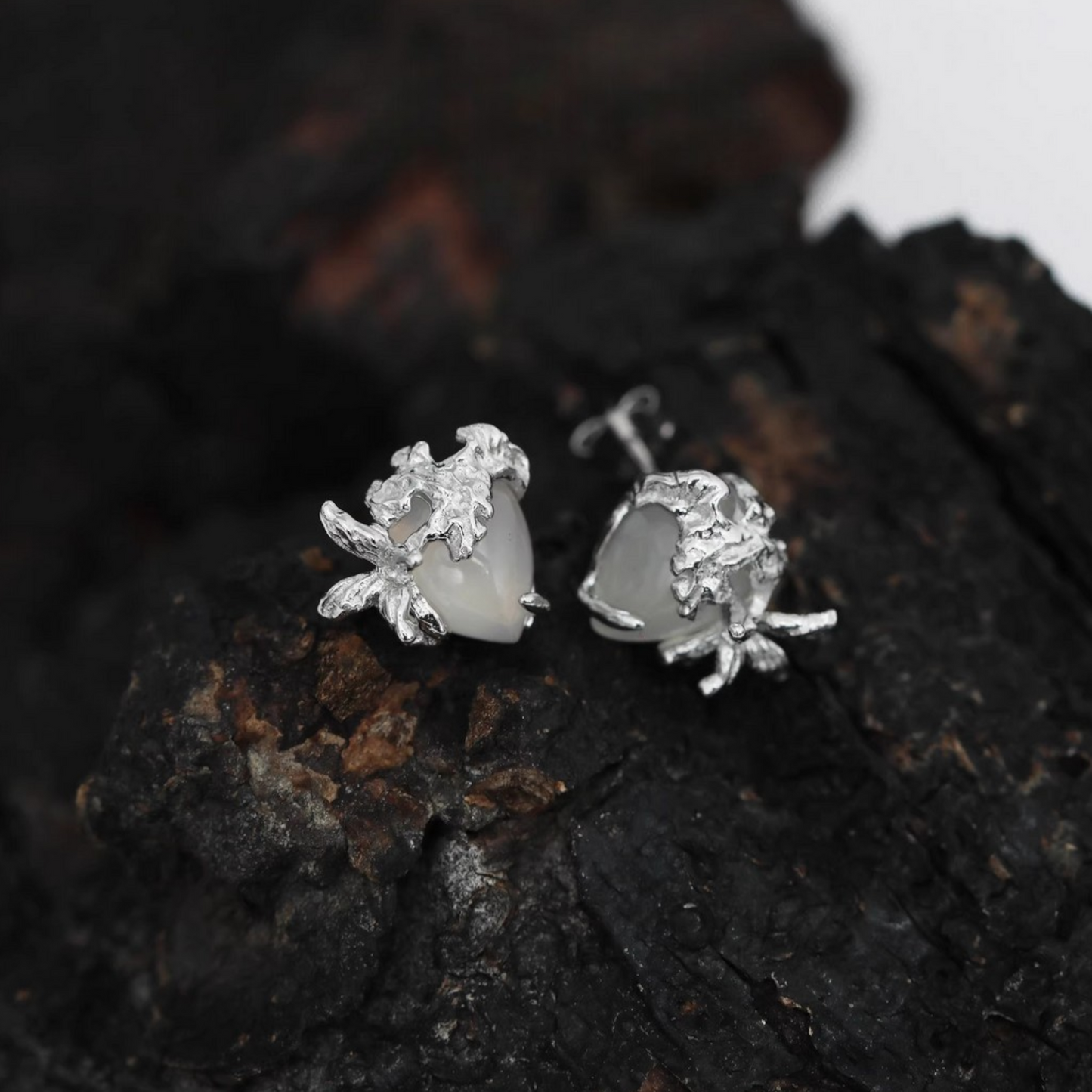 S925 Sterling Silver Ice Butterfly Stud Earrings