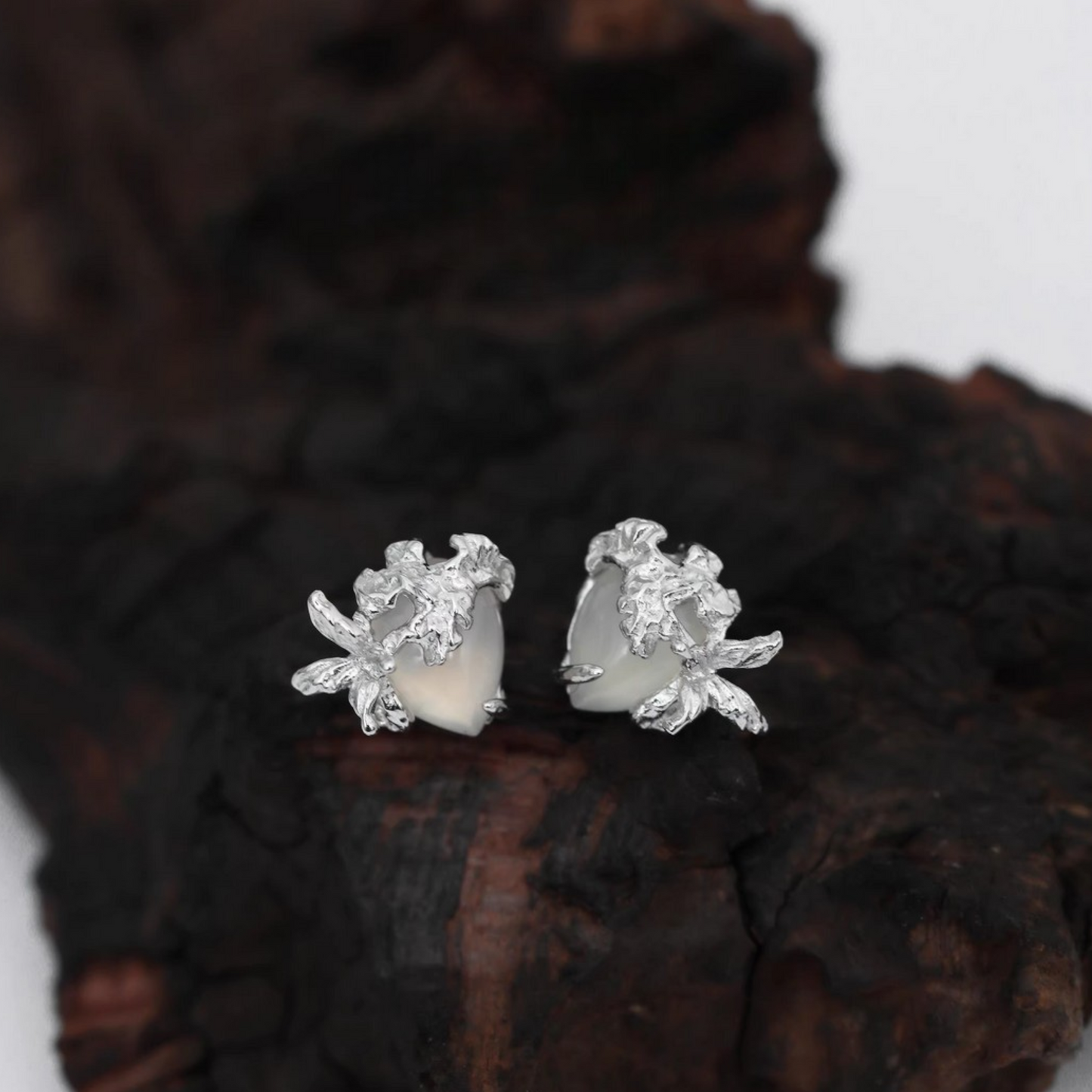 S925 Sterling Silver Ice Butterfly Stud Earrings