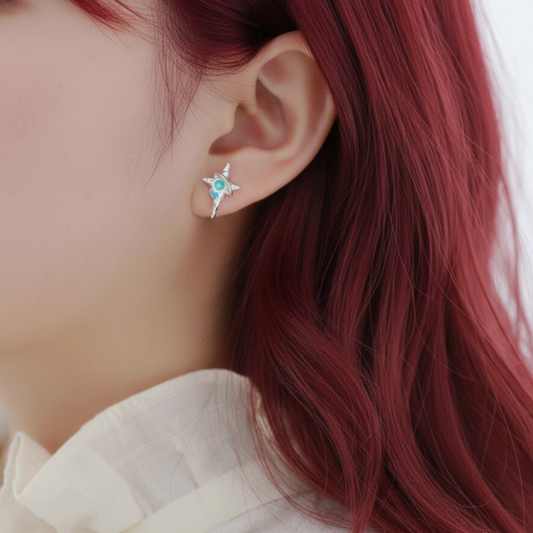S925 Sterling Silver Star Starlight Stud Earrings