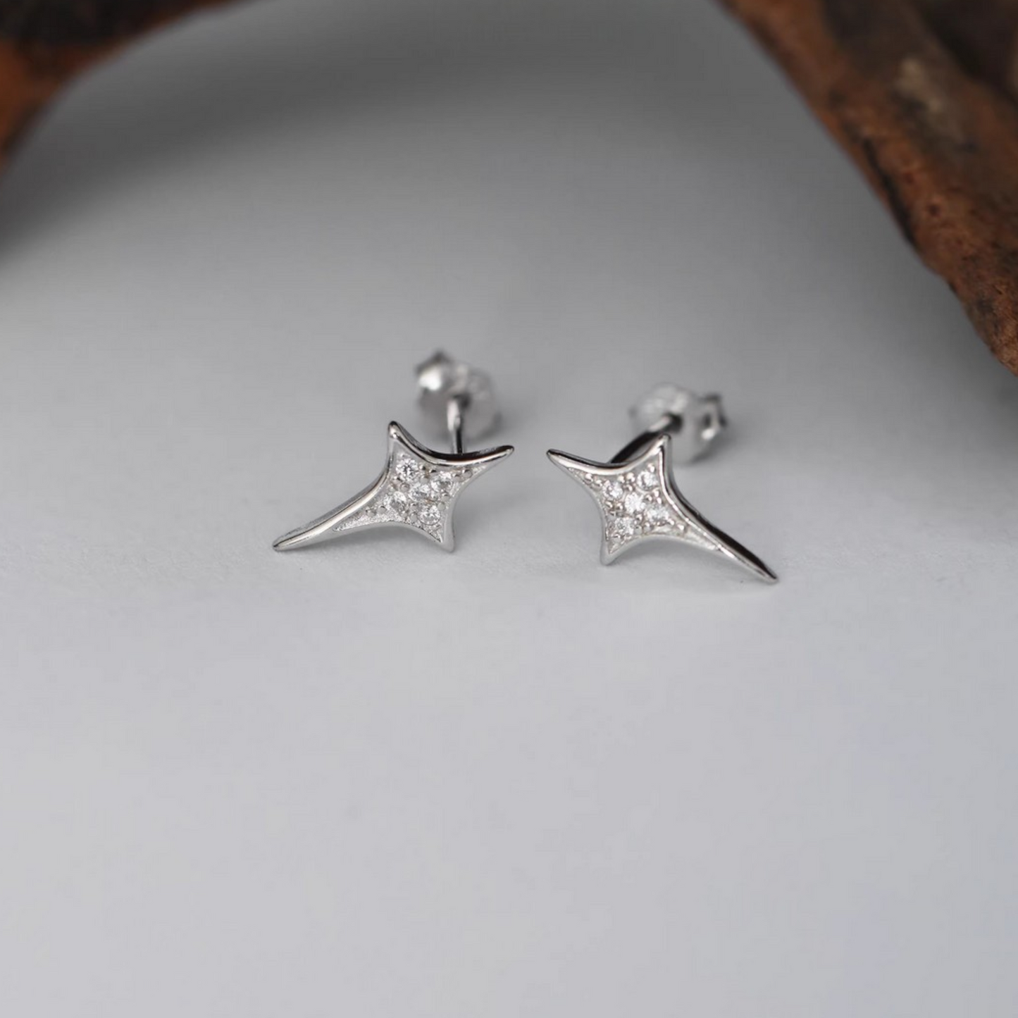 S925 Sterling Silver Star Starlight Stud Earrings