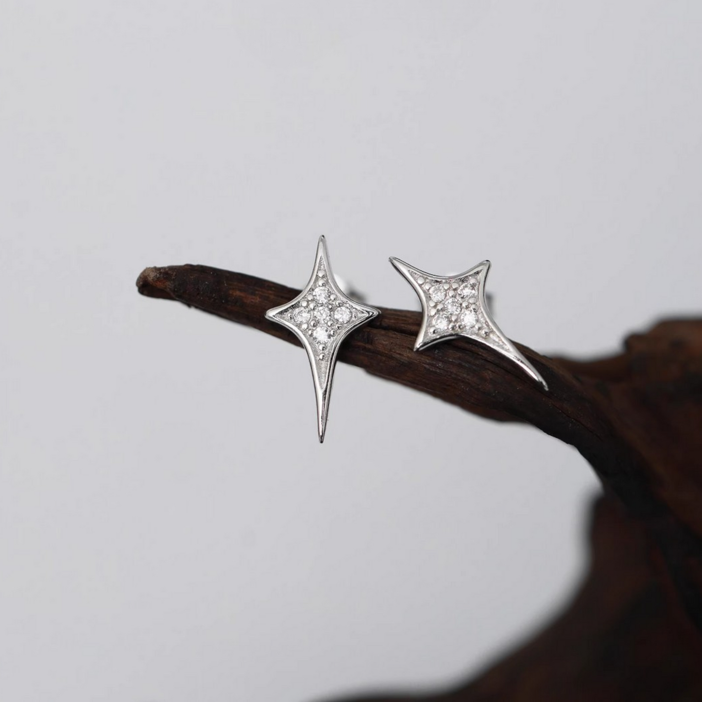 S925 Sterling Silver Star Starlight Stud Earrings