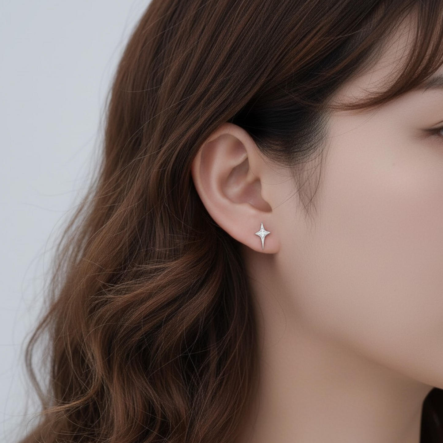 S925 Sterling Silver Star Starlight Stud Earrings
