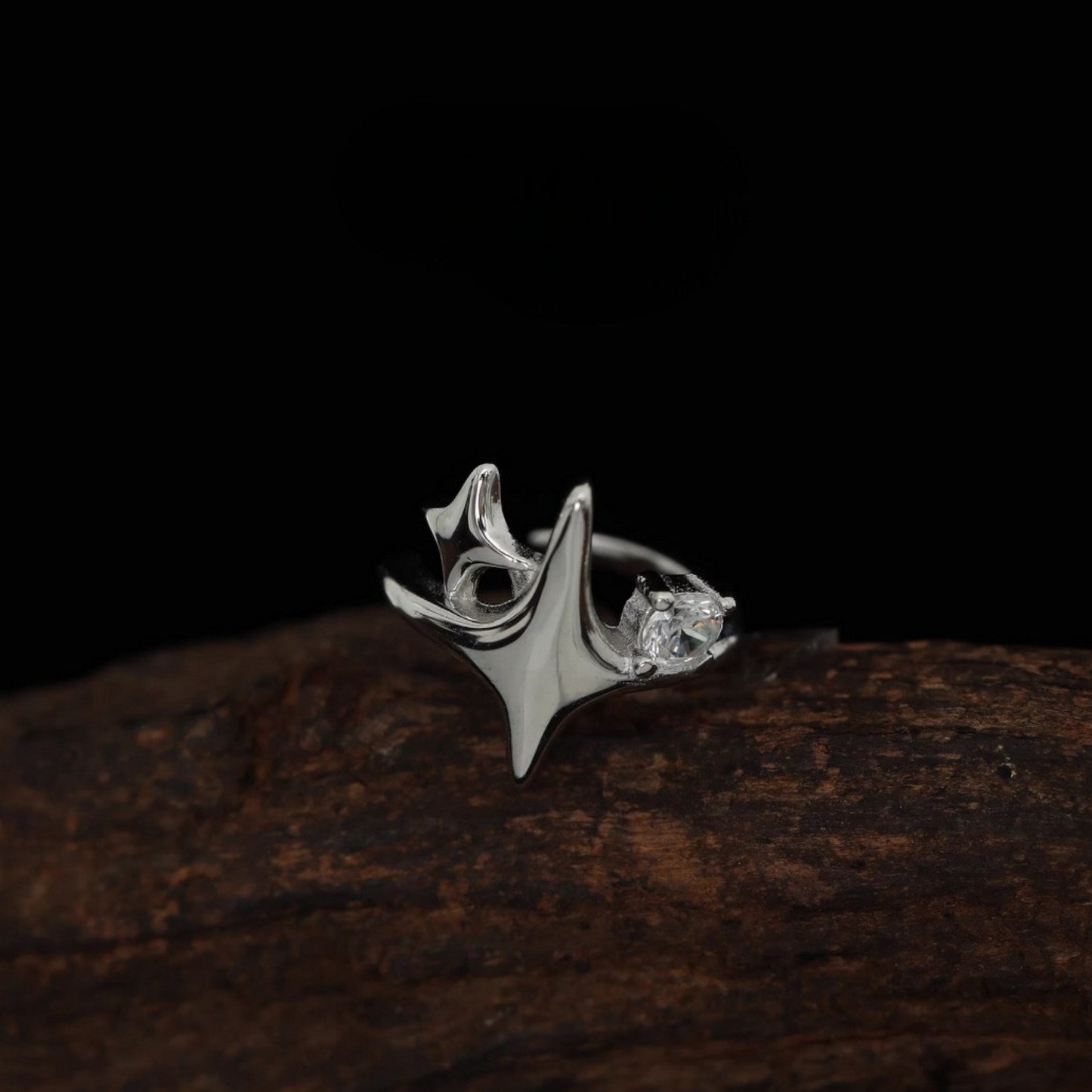 S925 Sterling Silver Minimal Star Ear Clip Cuff