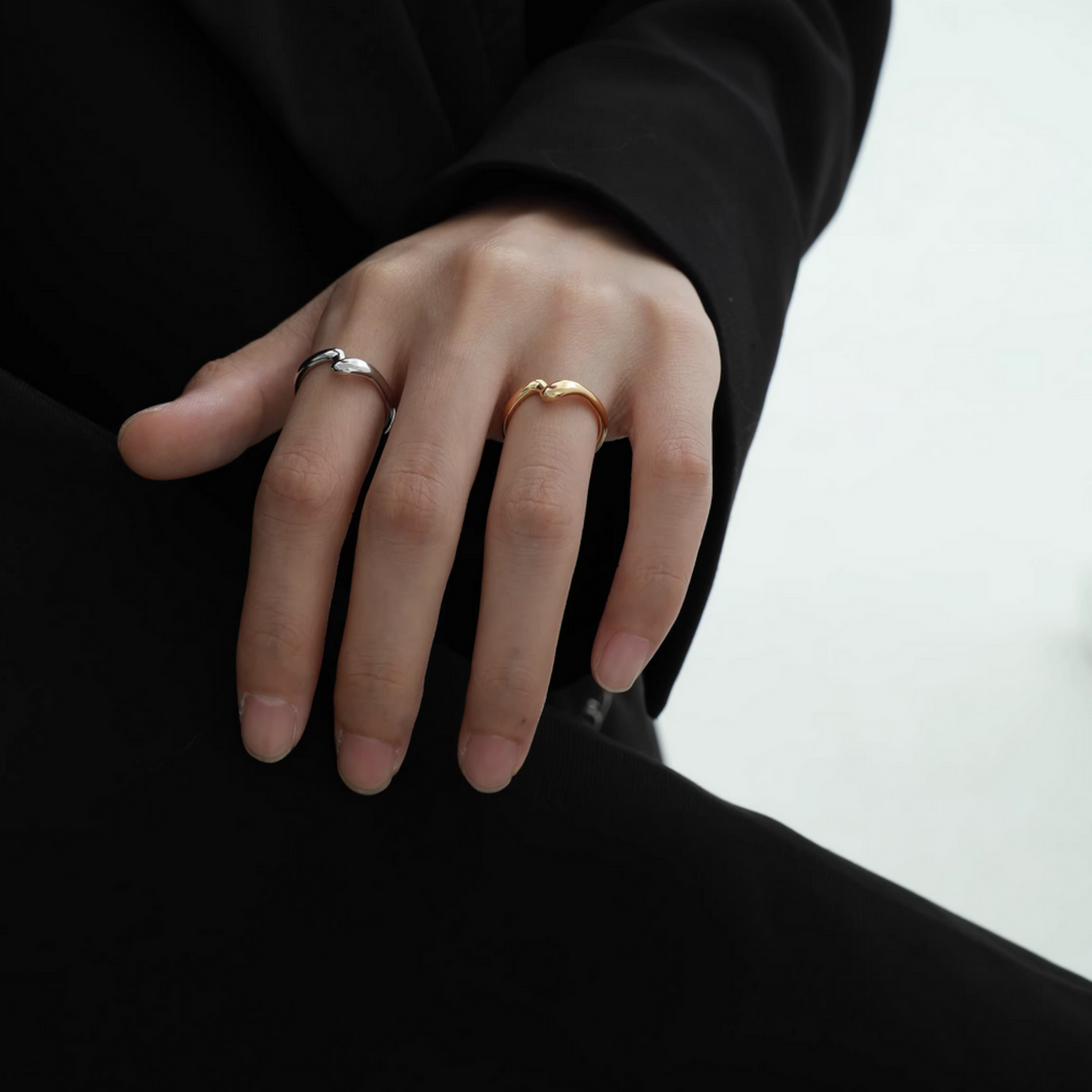 s925 Sterling Silver Minimalist Twine Stacking Ring